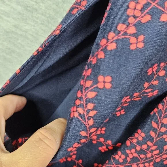 Draper James Clover Vines Nassau Navy Multi color printed Dress Size 8 - Picture 11 of 14